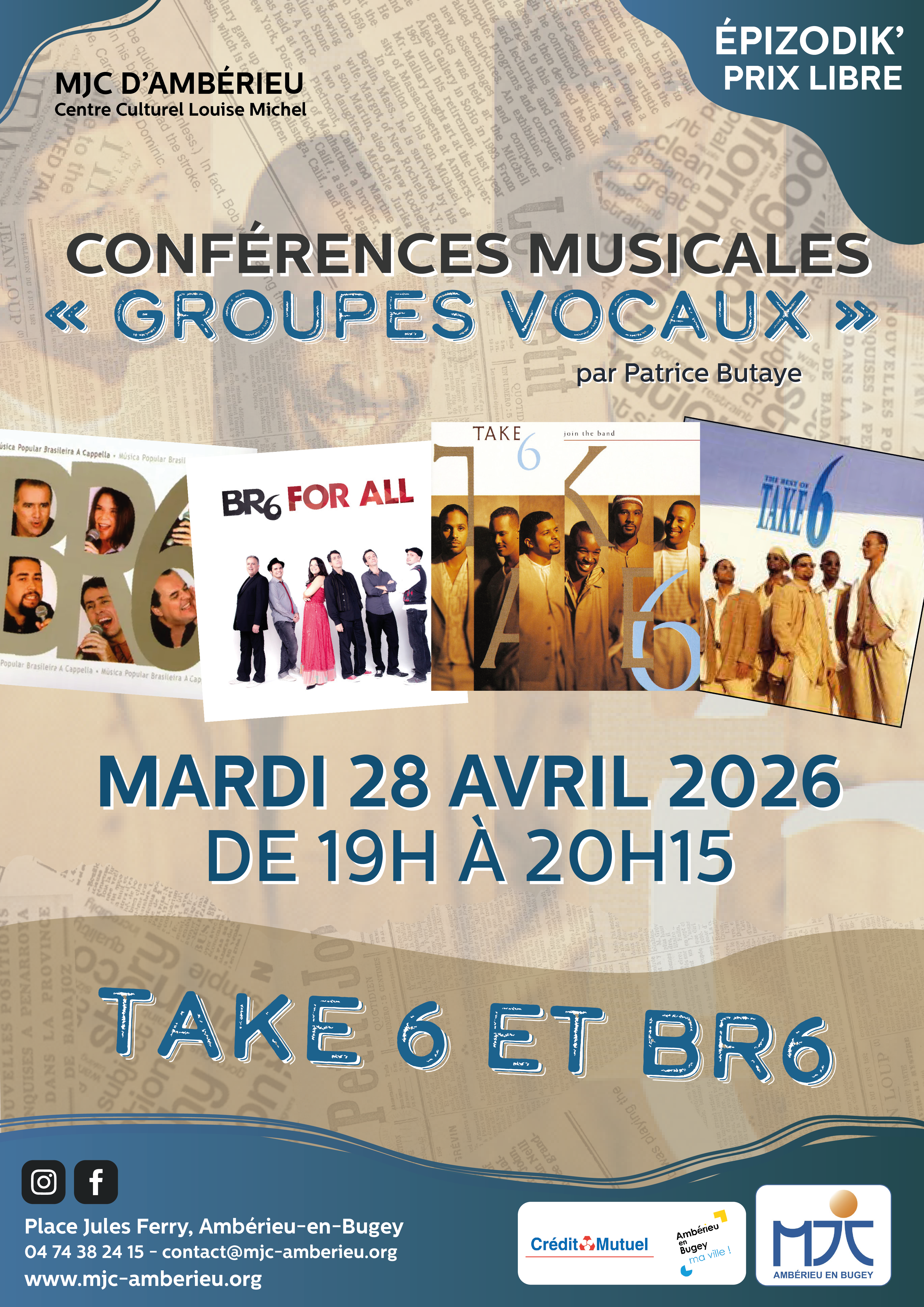 Mardi 28 Avril à 19h